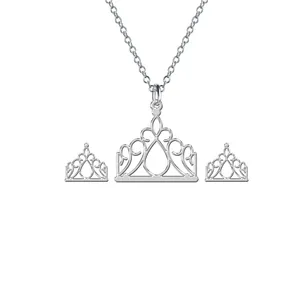 نیم ست نقره ترمه 1 طرح تاج کد E655