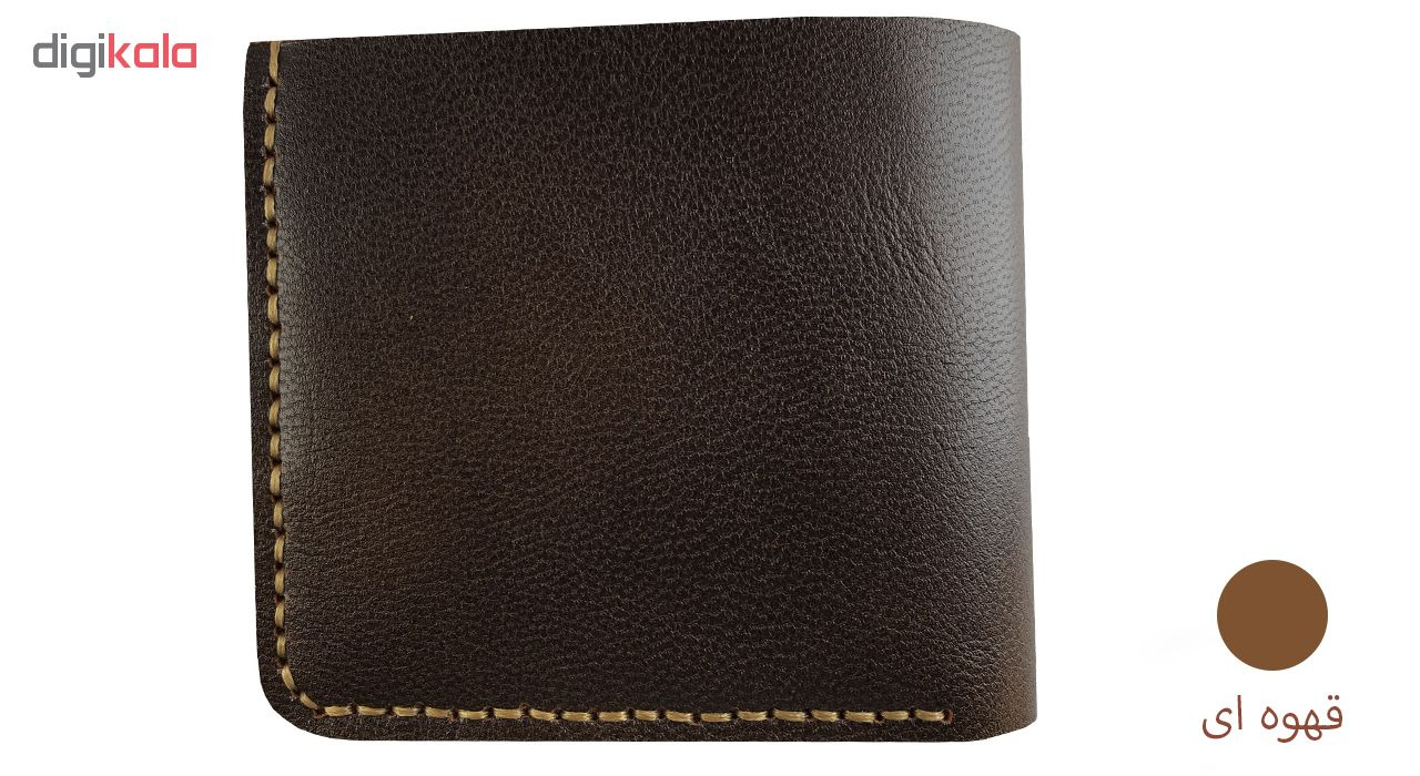 کیف پول چرم طبیعی ای دی گالری مدل P1-DBR