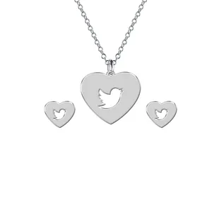 نیم ست نقره ترمه 1 طرح قلب کد E660