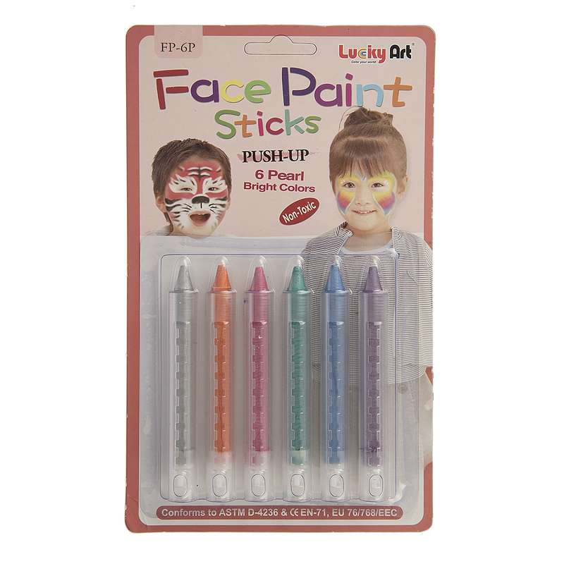قلم 6 رنگ گریم لاکی آرت مدل Pearl Bright قلم 6 رنگ گریم لاکی آرت مدل Pearl Bright