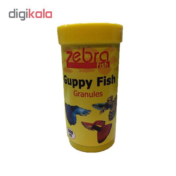 غذای ماهی زبرا مدل Guppy fish Granules حجم 500 میلی لیتر