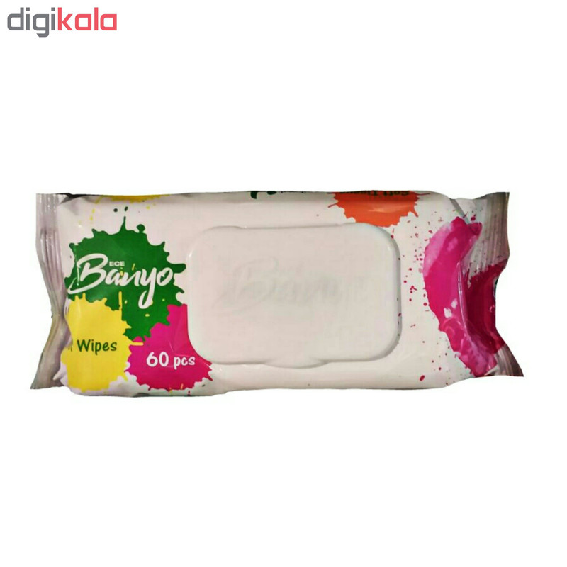 دستمال مرطوب بانیو مدل General بسته 60 عددی