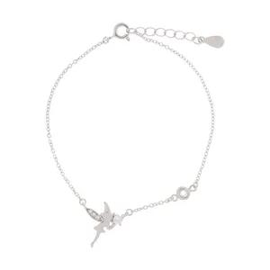 دستبند نقره زنانه آی جواهر طرح فرشته کد 77233D