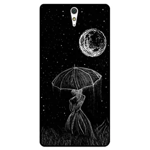 Megafone Girl and Moon 1369 Cover For Sony Xperia C5 Ultra