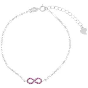 دستبند نقره زنانه آی جواهر طرح بینهایت کد 77243D