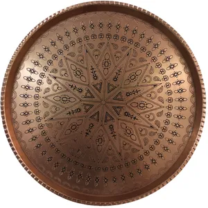 سینی مسی طرح تذهیب قطر 28 سانتی متر