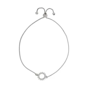 دستبند نقره آی جواهر طرح خورشید کد 77281D