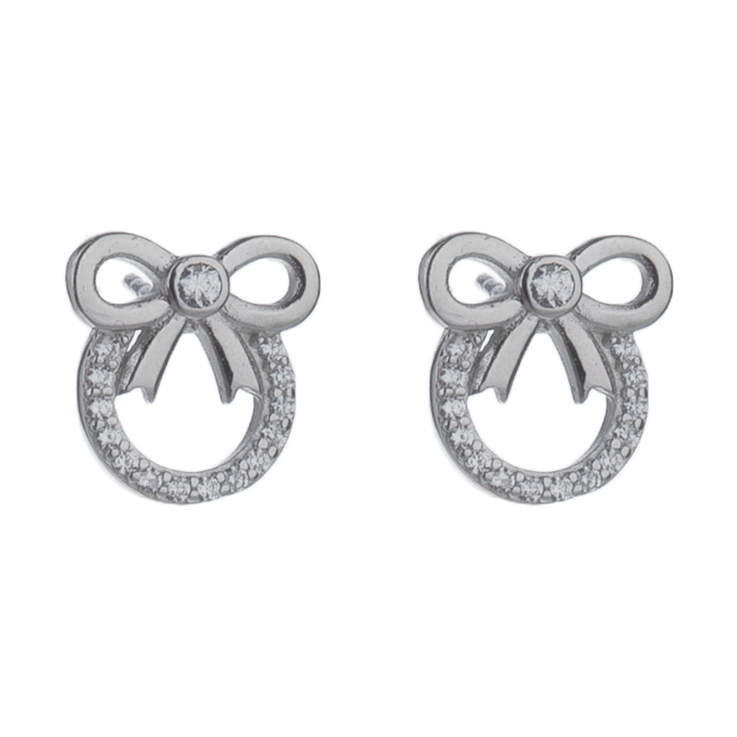 گوشواره نقره آی جواهر طرح پاپیون کد 77300SGU