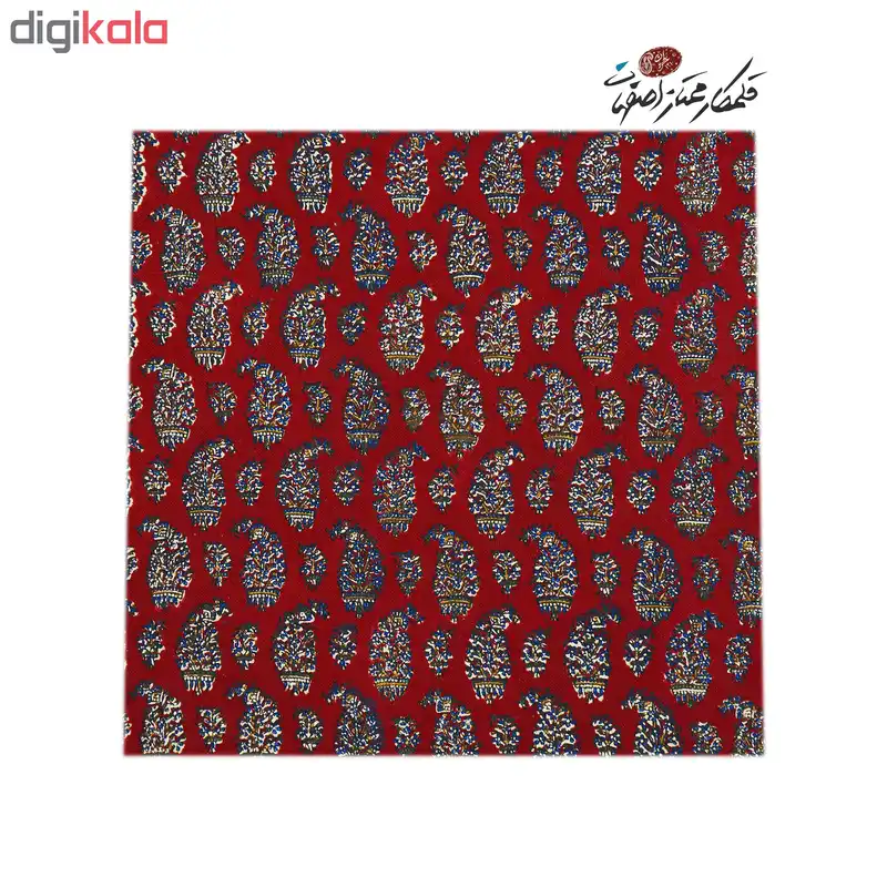 رومیزی قلمکار ممتاز اصفهان اثر عطريان طرح بته قرمز مدل G183