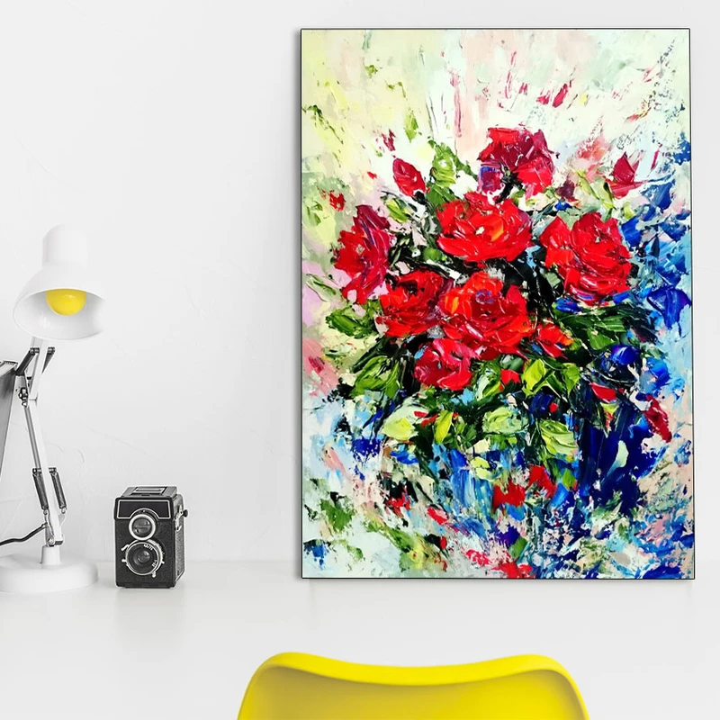 تابلو شاسی گالری استاربوی طرح گل رز مدل Art 37