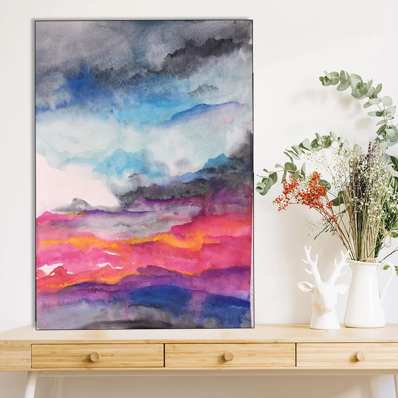 تابلو شاسی گالری استاربوی طرح آسمان مدل هنری 99