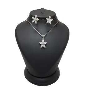 نیم ست نقره زنانه ترمه 1 طرح گل کد K67