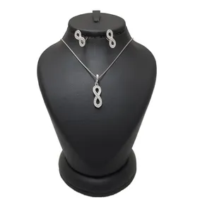 نیم ست نقره زنانه ترمه 1 طرح بینهایت کد P10