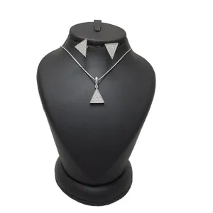 نیم ست نقره زنانه ترمه 1 طرح مثلث کد Z12