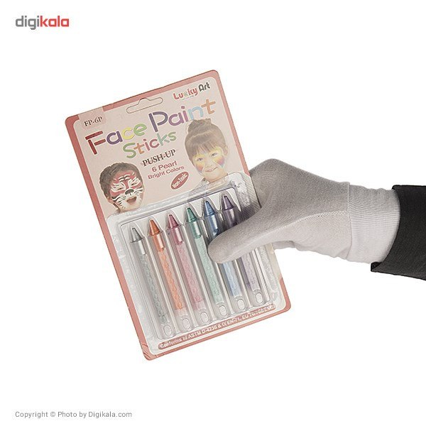 قلم 6 رنگ گریم لاکی آرت مدل Pearl Bright