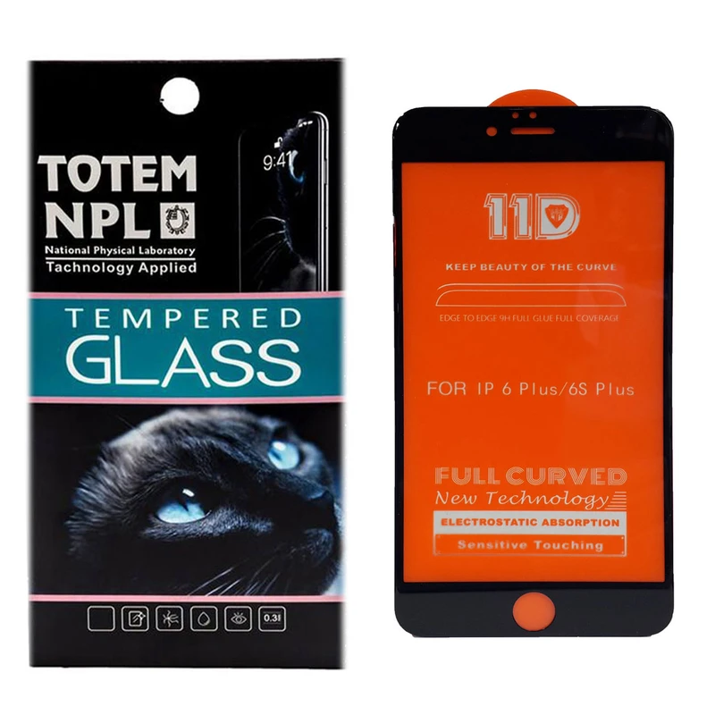 محافظ صفحه نمایش توتم مدل 11D Fullcover مناسب برای گوشی موبایل اپل Iphone 6 Plus / 6S Plus
