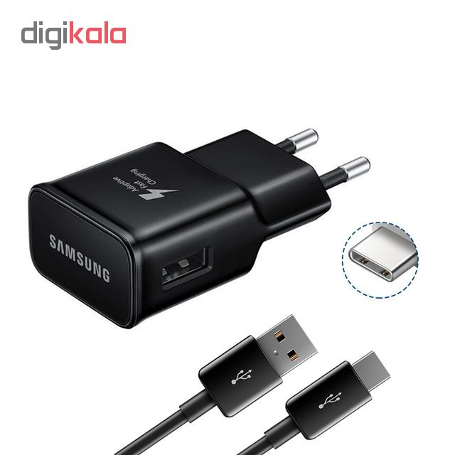 شارژر دیواری مدل TA20EBE به همراه کابل USB-C فست شارژ مناسب برای S9 , S8 , NOTE8