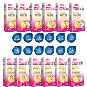 کاندوم ناچ کدکس مدل NOBLE مجموعه 12 عددی به همراه کاندوم ناچ کدکس مدل بلیسر بسته 12 عددی
