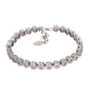 دستبند نقره زنانه مدوکلاس کد 180384