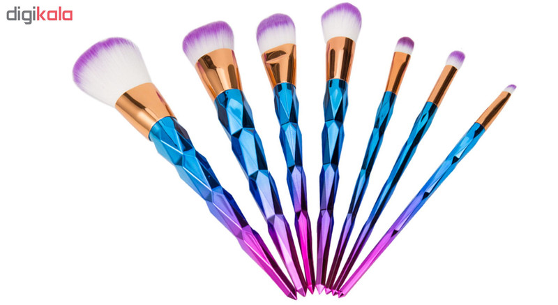 ست برس آرایشی مدل Unicorn Makeup Brushes-1 مجموعه 7 عددی