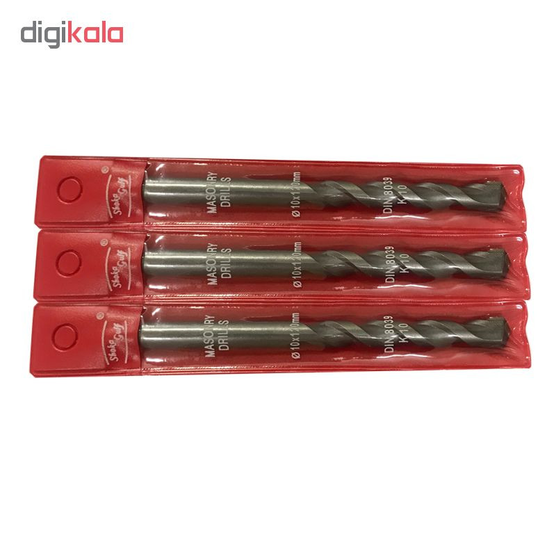 مته دیوار شوکا گلف مدل سایز 10 میلی متر بسته 3 عددی