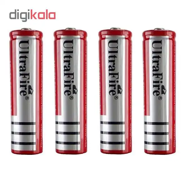 باتری قلمی قابل شارژ الترا فایر کد 18650 بسته 4 عددی