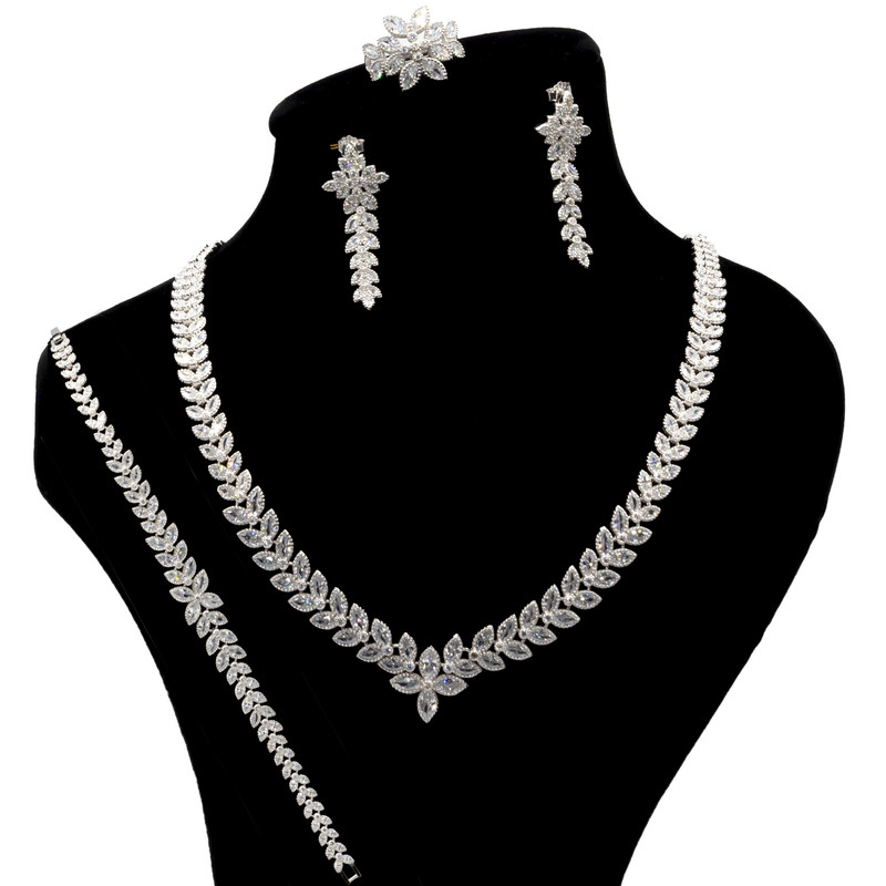 ست نقره زنانه بهارگالری مدل Flower Jewel کد S1