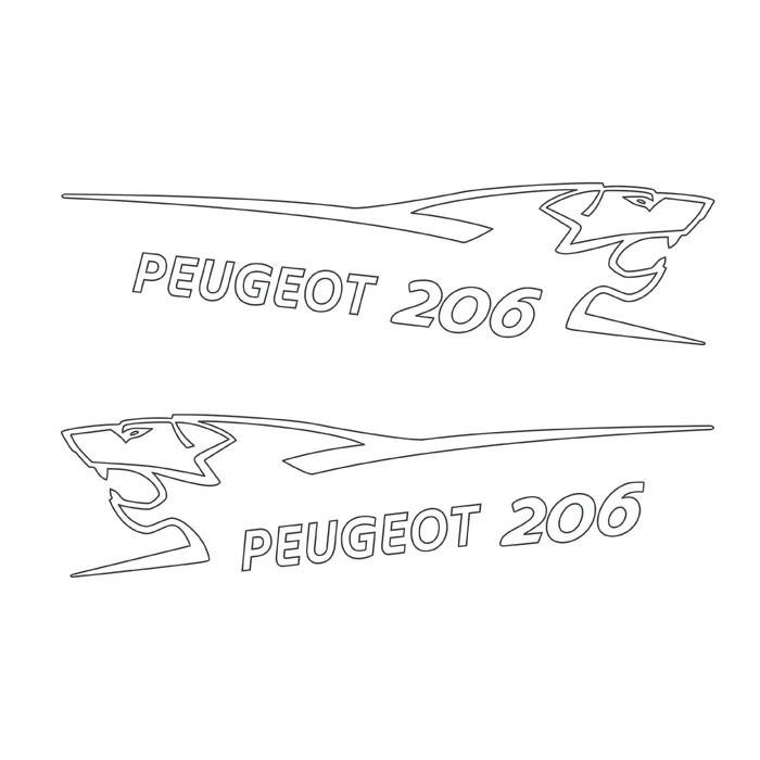 برچسب بدنه خودرو کد S234a بسته 2 عددی