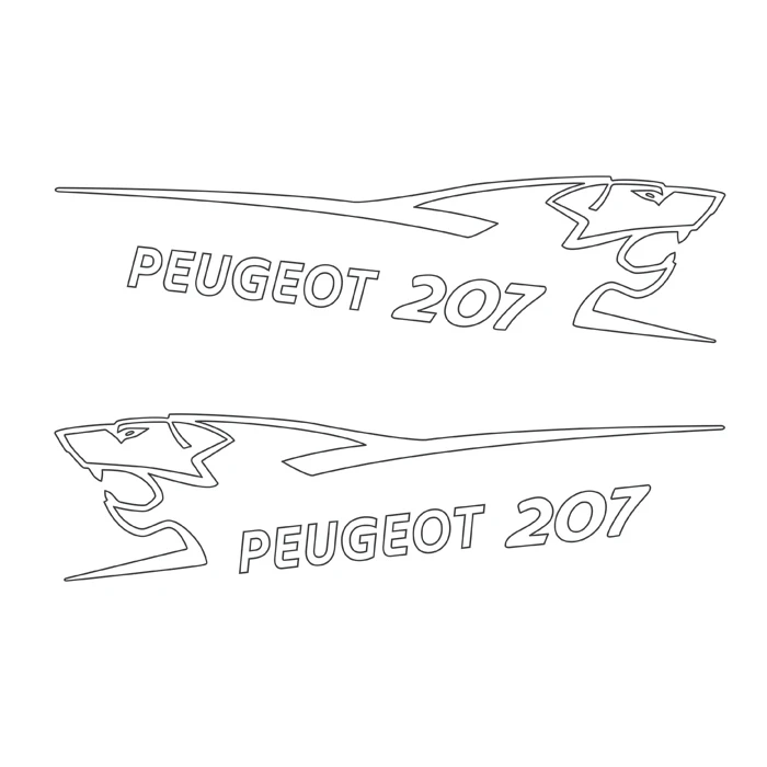 برچسب بدنه خودرو کد S236c بسته 2 عددی