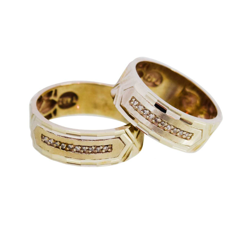 ست حلقه طلا 18 عیار کانیار گالری مدل M36