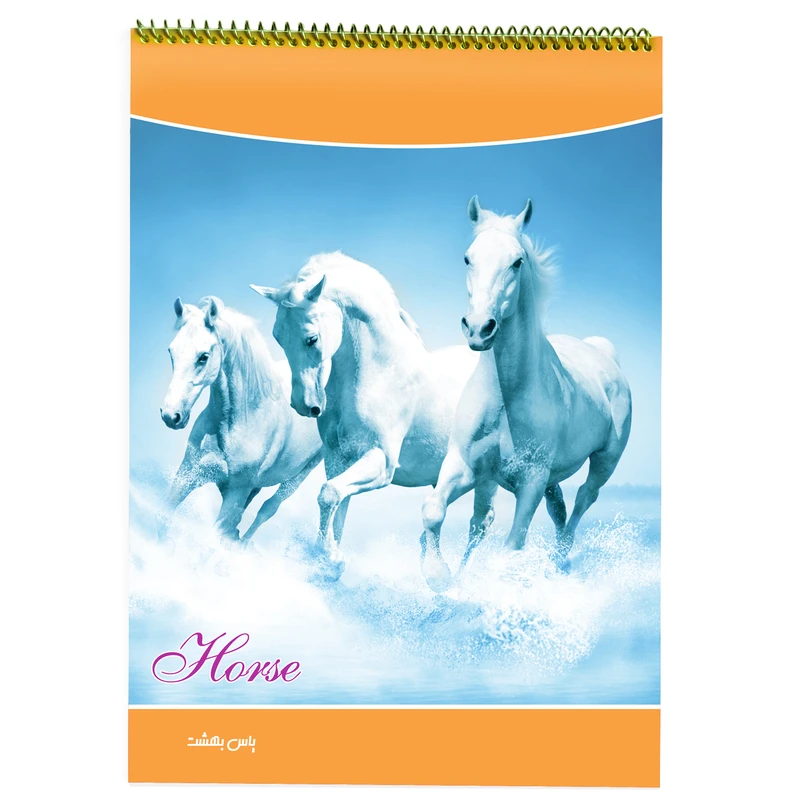 دفتر نقاشی 30 برگ یاس بهشت طرح اسب
