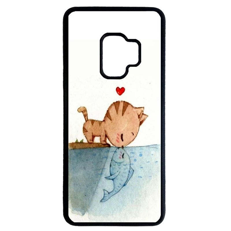 کاور طرح ماهی و گربه کد 9099 مناسب برای گوشی موبایل سامسونگ galaxy s9