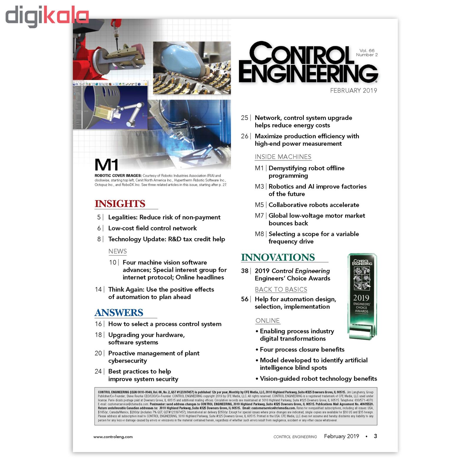 مجله Control Engineering فوریه 2019