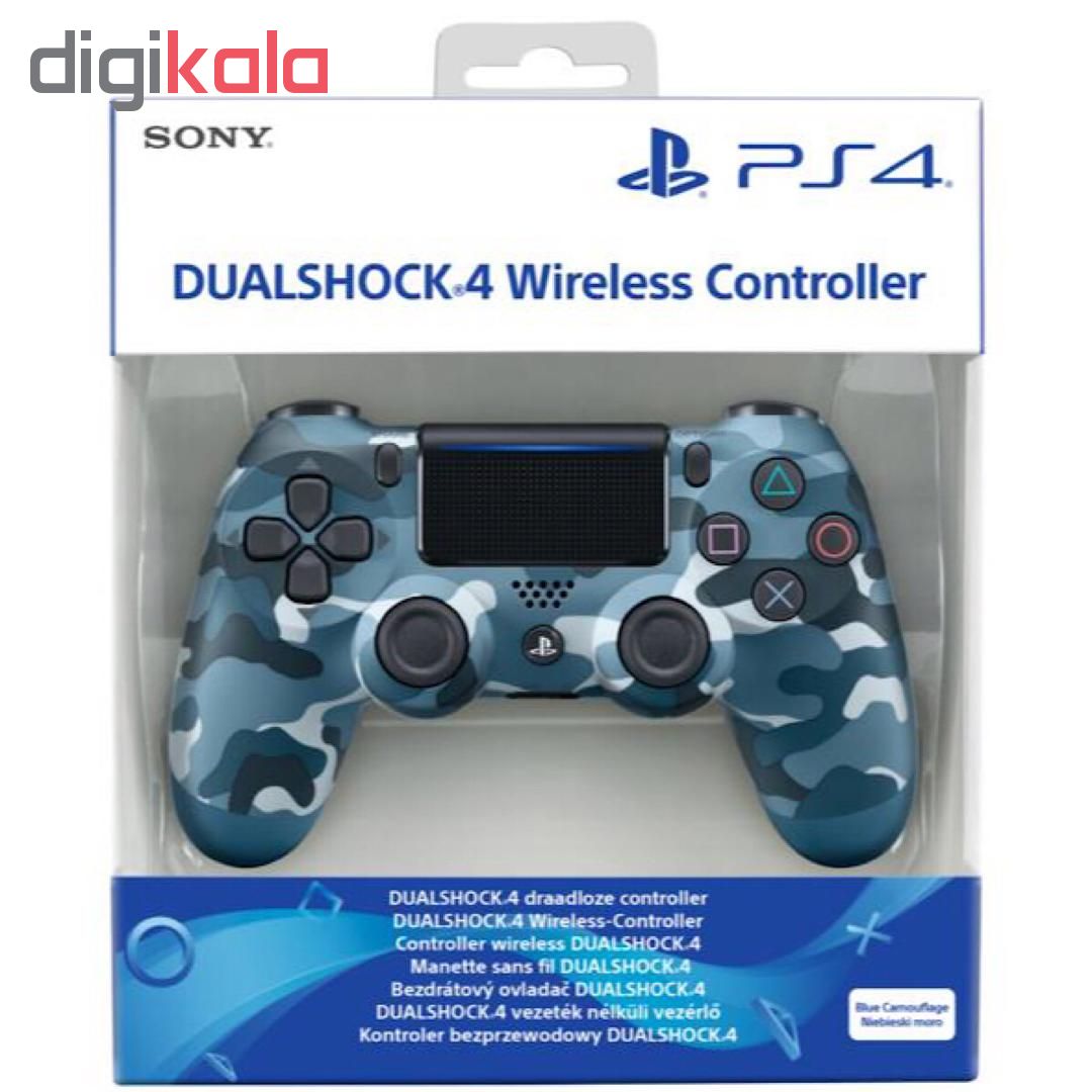 دسته بازی بی سیم سونی مدل Dualshock 4 Blue Camo مناسب برای PS4