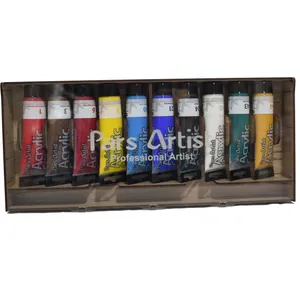رنگ اکریلیک پارس آرتیست مدل P10 حجم 35 میلی لیتر بسته 10 عددی