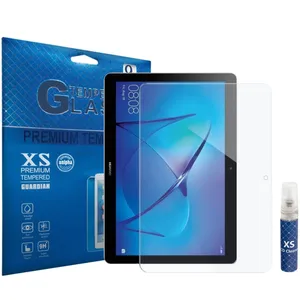محافظ صفحه نمایش شیشه ای ایکس اس مدل تمپرد مناسب برای تبلت هوآوی MediaPad X1 به همراه اسپری پاک کننده صفحه XS