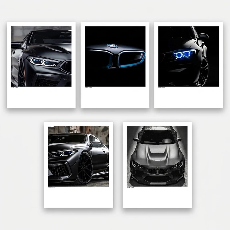 آویز تزیینی عرش مدل فانتزی ماشین اسپرت BMW کد Asa1300 مجموعه پنج عددی