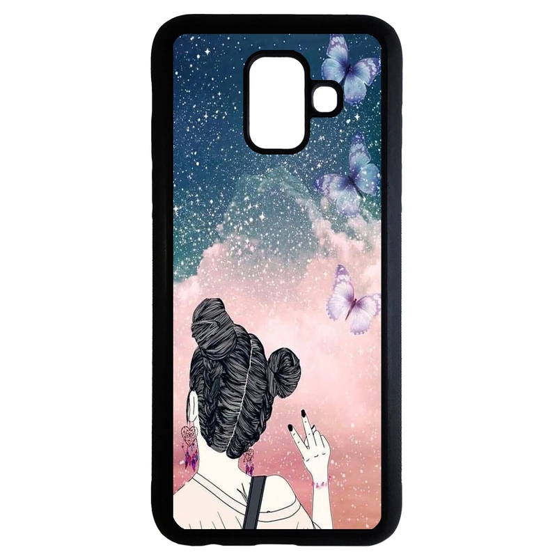 کاور طرح دخترانه کد 9390 مناسب برای گوشی موبایل سامسونگ galaxy a8 2018