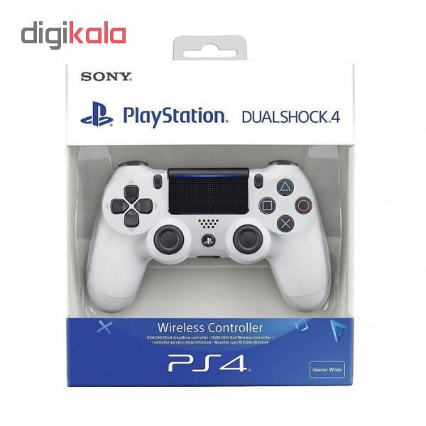 دسته بازی بی سیم سونی مدل Dualshock 4 White مناسب برای PS4