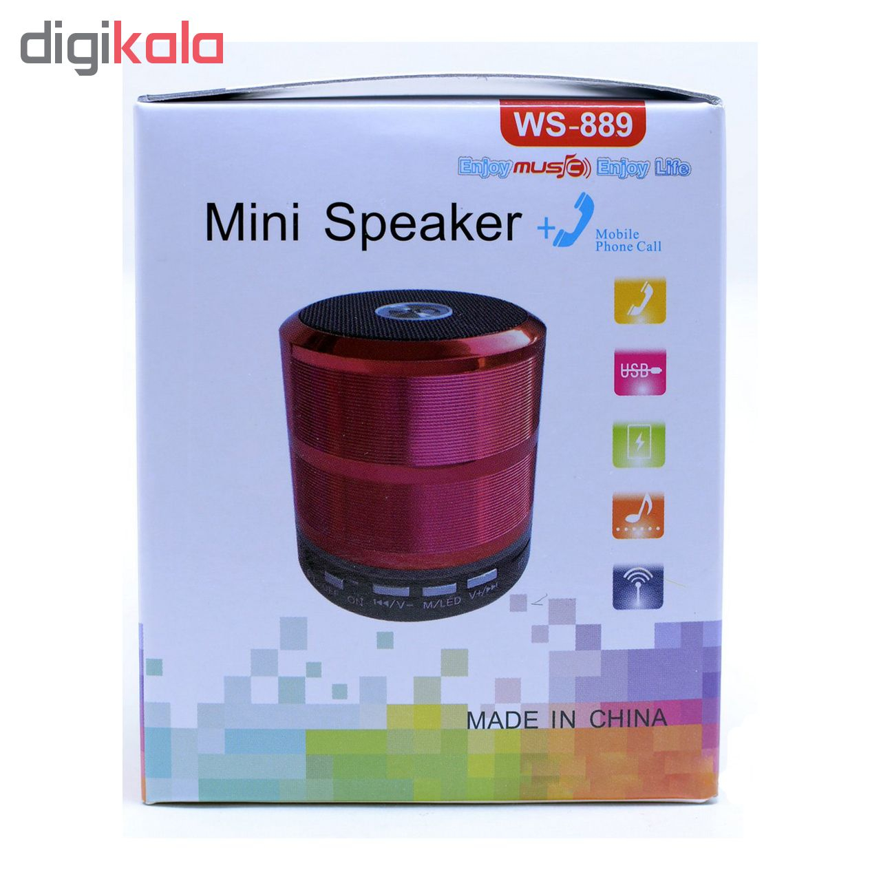 اسپیکر بلوتوثی قابل حمل مدل WS-889 