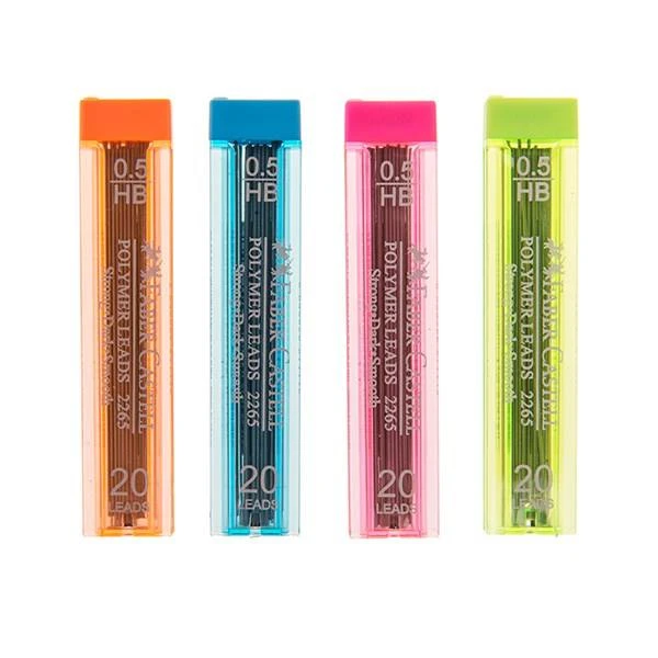 نوک مداد نوکی فابر کاستل مدل Polymer ضخامت 0.5 میلی‌متر بسته 4 عددی