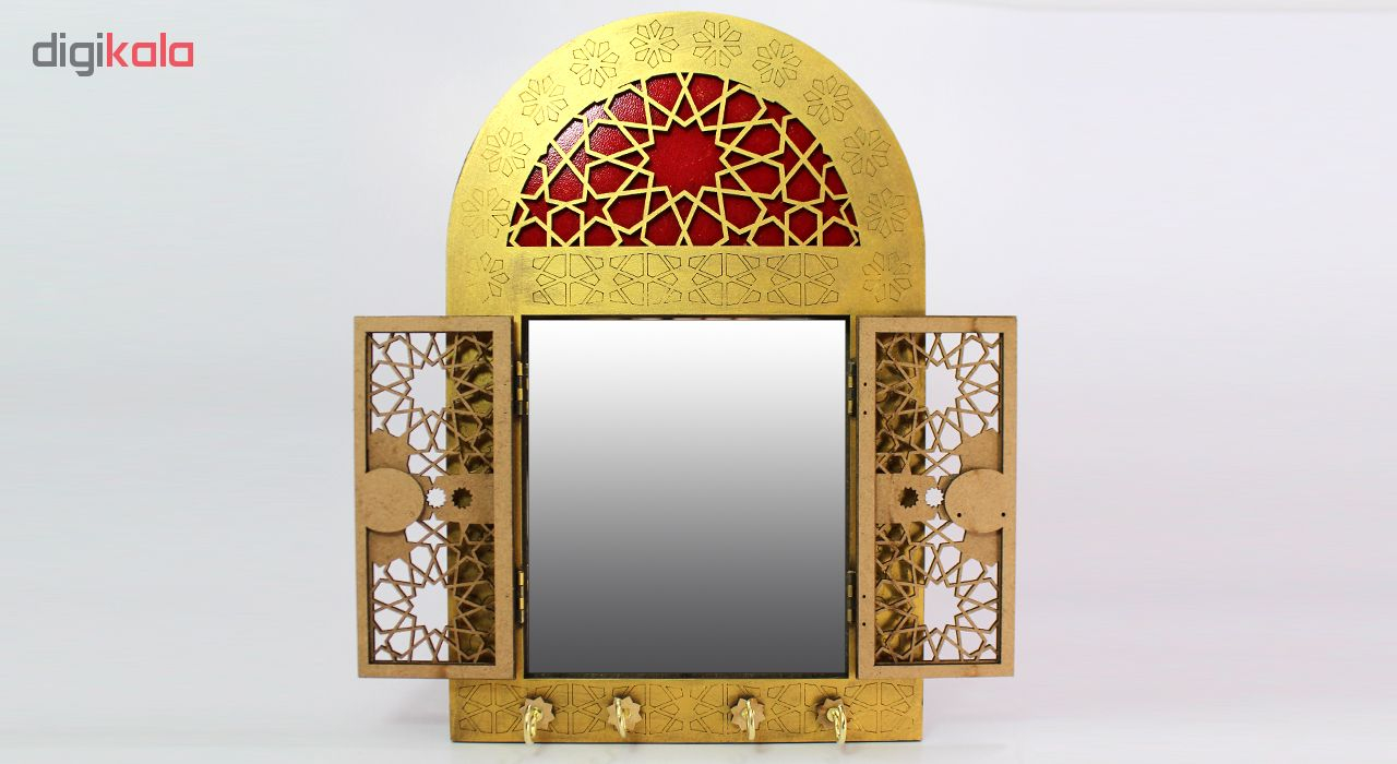 جاکلیدی و آینه دست نگار طرح درب سنتی کد 11-21