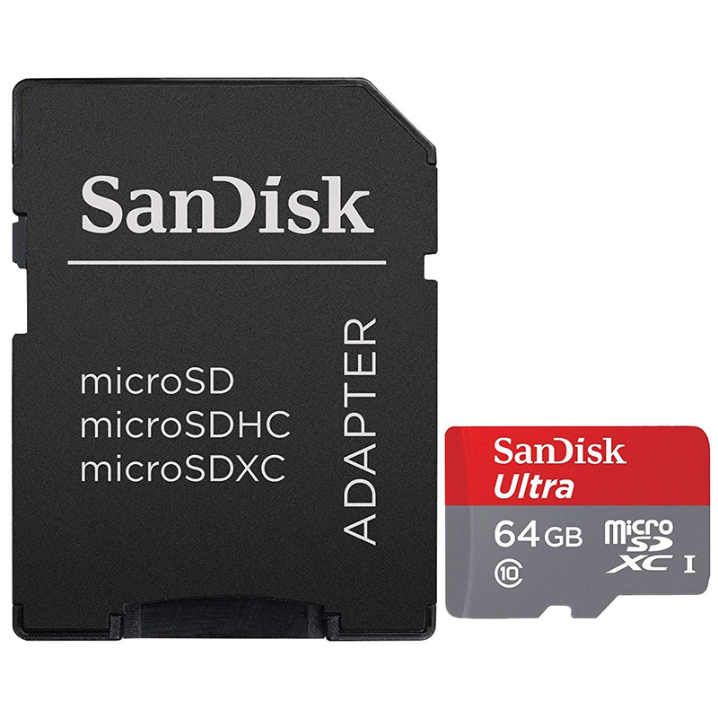 کارت حافظه microSDXC مدل Ultra کلاس 10 استاندارد UHS-I U1 سرعت 80MBps ظرفیت 64 گیگابایت به همراه آداپتور SD