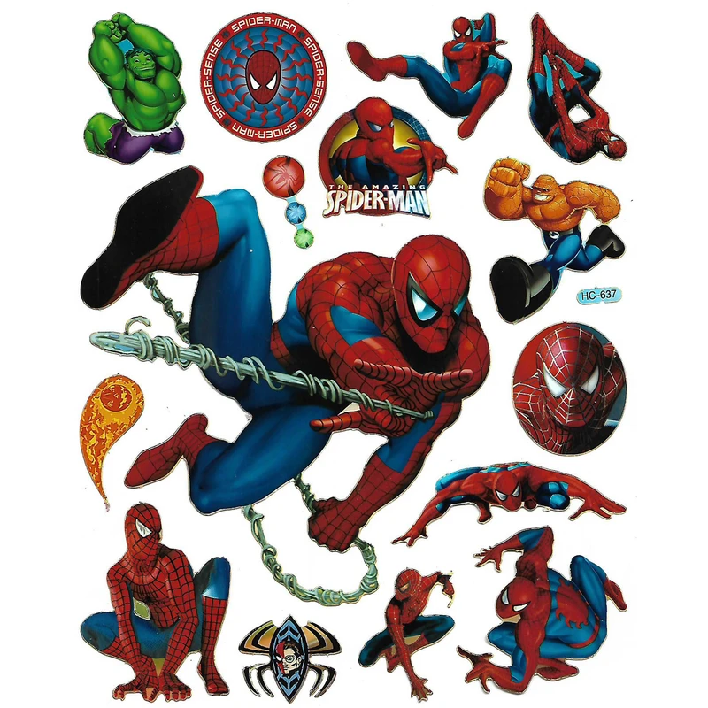 استیکر کودک طرح مرد عنکبوتی مدل spider man -h 637