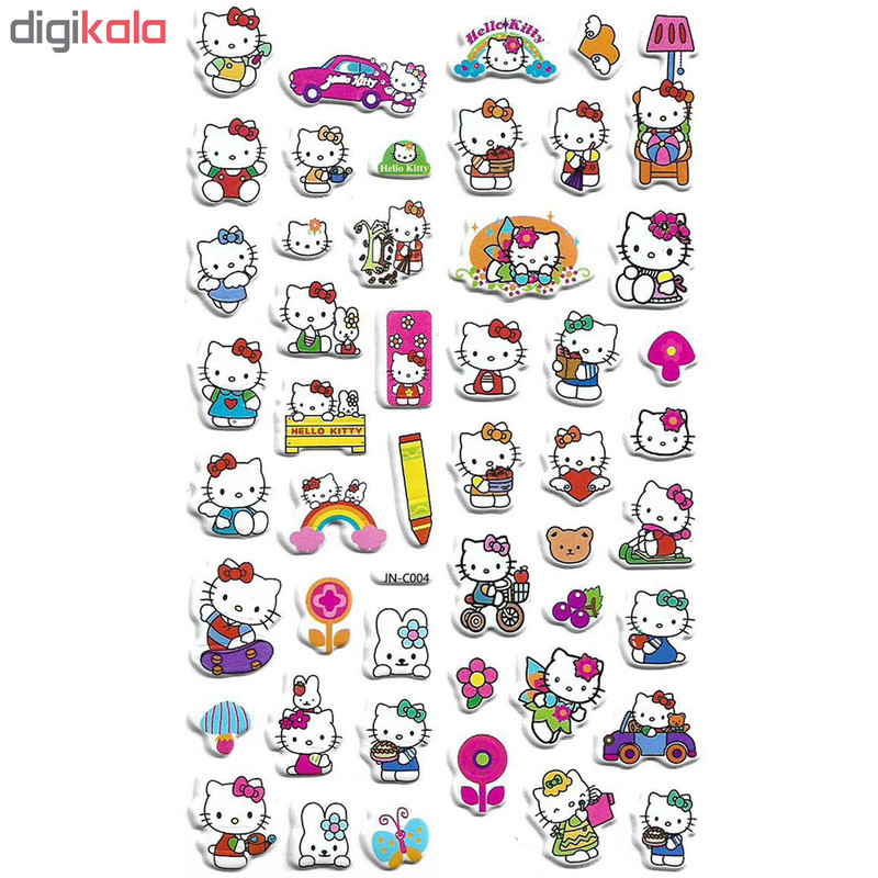 استیکر کودک طرح کیتی مدل kitty - j004