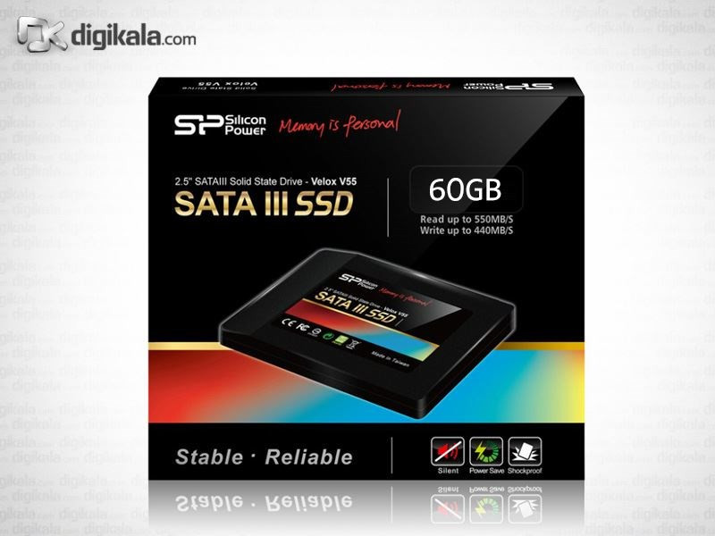 حافظه SSD سیلیکون پاور مدل وی 55 ظرفیت 60 گیگابایت 3