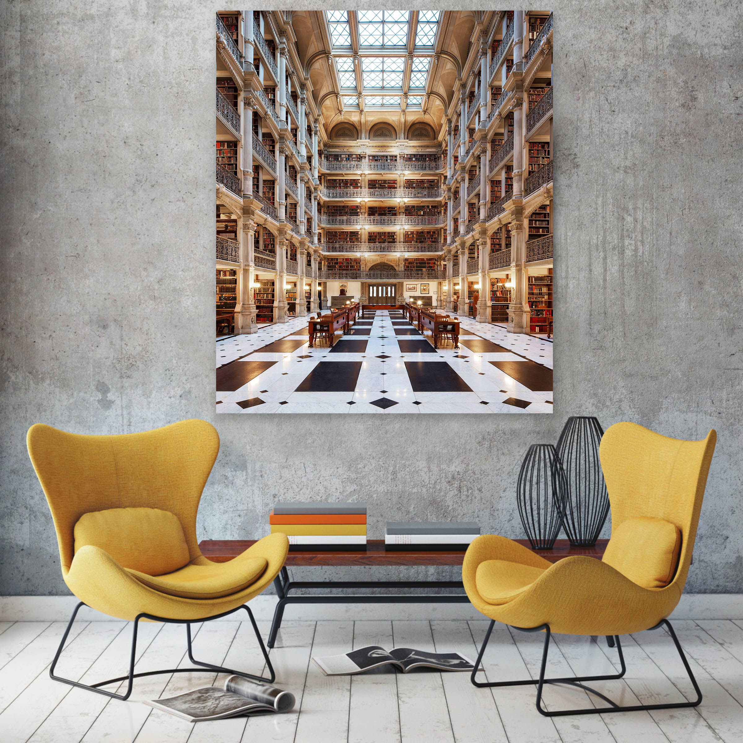 تابلو شاسی طرح کتابخانه پی بادی  زیباترین کتابخانه ی جهان کد 153
