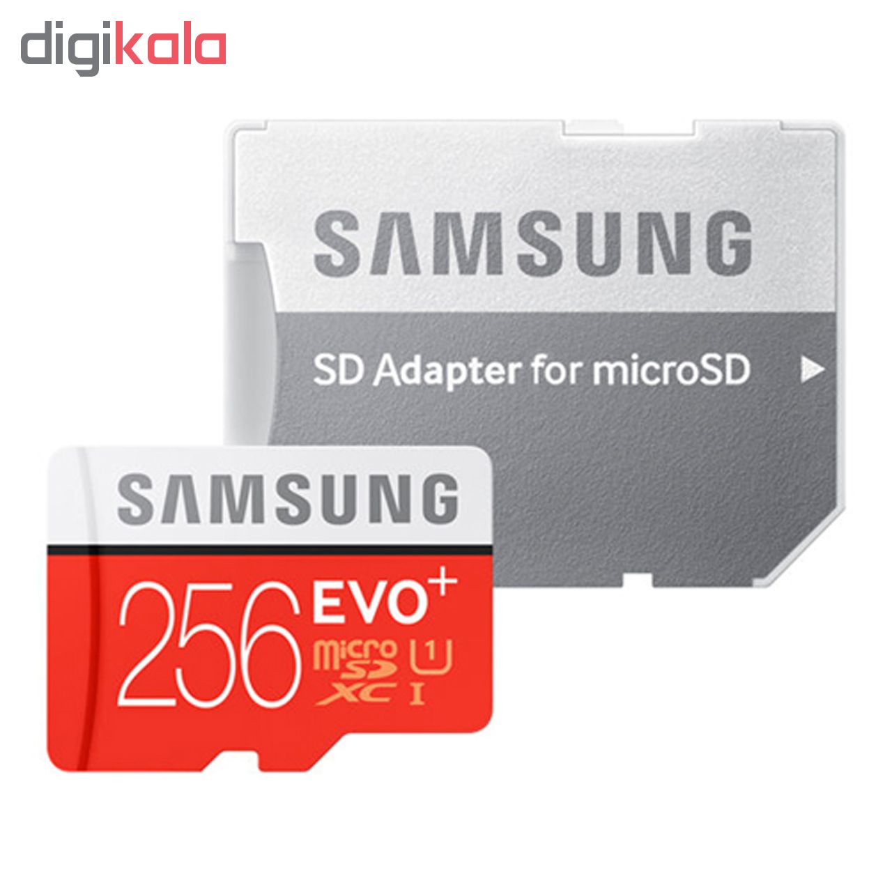 کارت حافظه microSDXC مدل Evo Plus کلاس 10 استاندارد UHS-I U1 سرعت 80MBps ظرفیت 256 گیگابایت به همراه آداپتور SD