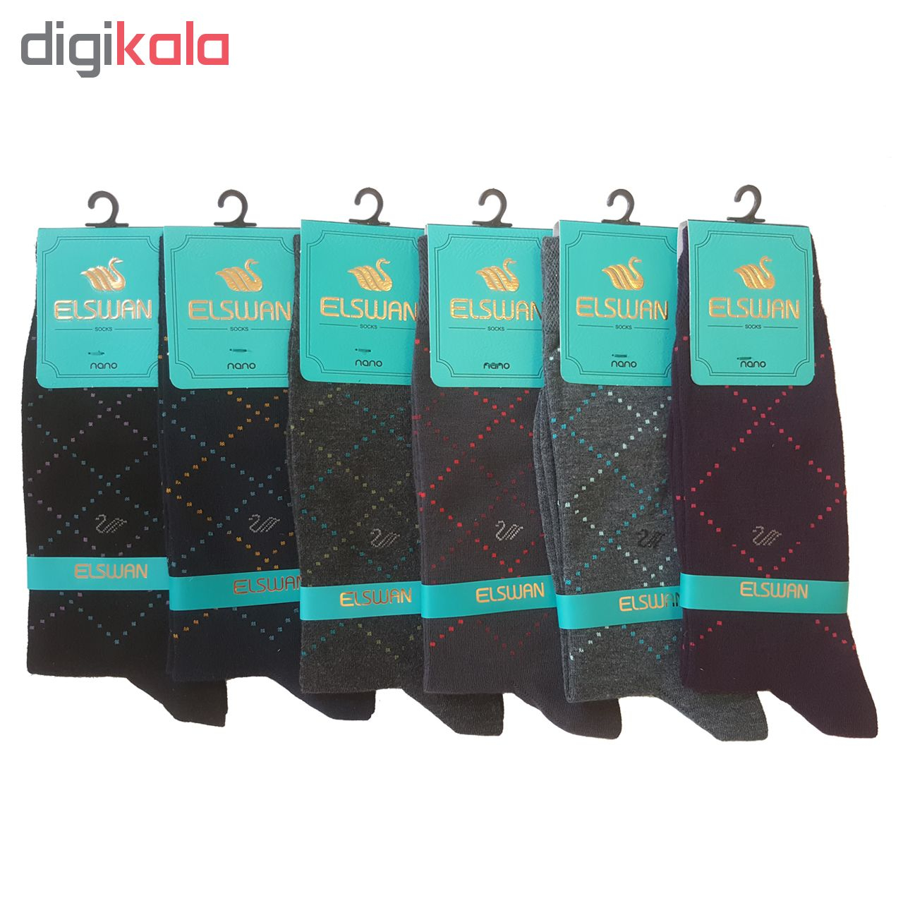 جوراب مردانه ال سون طرح ونیز کد PH43 مجموعه 6 عددی