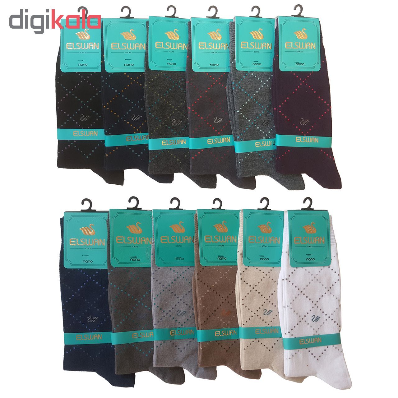 جوراب مردانه ال سون طرح ونیز کد PH45 مجموعه 12 عددی - - 2